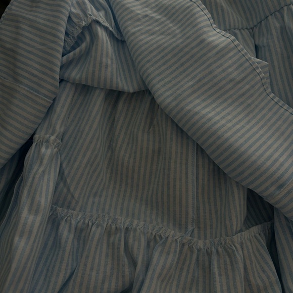 Urban Outfitters Pinstripe Open Back Babydoll Dress - Picture 2 of 4